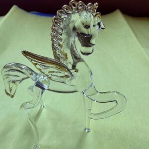 Hand‎ Blown Pegasus Glass Figurine